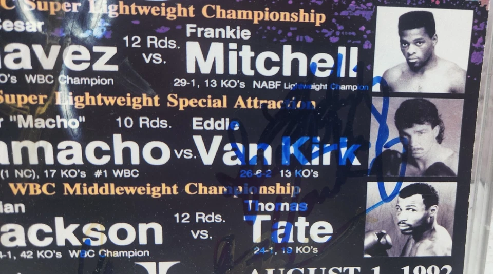 Boxing Program Autographed Julio Chavez Simon Brown Frank Tate Julian Jackson - Image 4 of 4