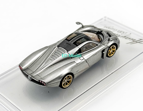BN CM 1:64 Silver Huayra Codalunga Racing Sports Model Diecast Metal Car - Picture 3 of 9