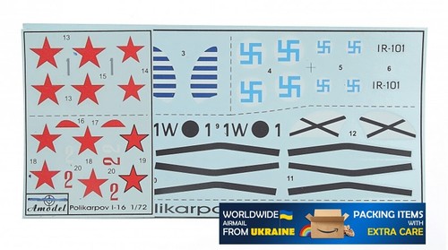 I-16 Typ 5/6 sowjetischer Kämpfer 1933 Jahr 1/72 Maßstab Kunststoff Modellbausatz Amodel 72123 - Bild 3 von 12