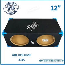 Dual Sealed X-Large 12" Sub Box XL Subwoofer Enclosure 12" Sub XL Ground-Shaker