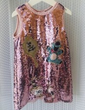 DOLCE & GABBANA GIRLS GOLD SEQUIN DRESS w Appliqué $1650