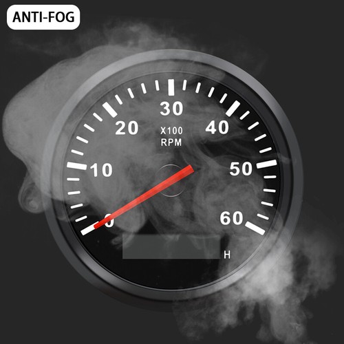 85MM Car Boat Marine Tachometer 0-6000 RPM Rev Counter Gauge With LED Hourmeter - Picture 6 of 15