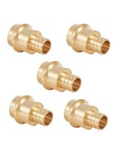5 PCS EFIELD 1-inch Press X 1-inch PEX Crimp Coupling Brass Fittings, Lead Free
