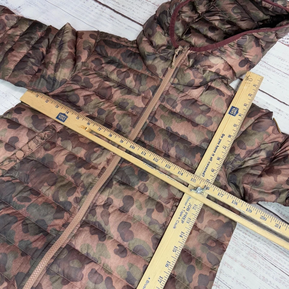 Burton Womens Evergreen Long Down Fill Insulator Jacket Sz Small Brown Duck Camo - Изображение 3 из 4
