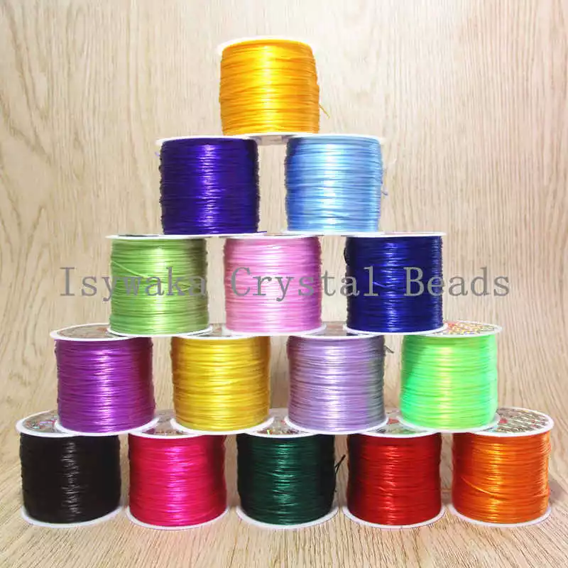 0.8mm Crystal String Elastic Thread Beading Cord Roll for Beading, Jew