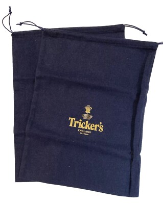 Tricker s England 2 Navy Staubschutz Schuhbeutel Baumwolle L40 x B21 cm Neu