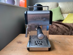 Cooks Professional Espresso Coffee Machine Cappuccino Latte Maker SILVER 4 cups | eBay