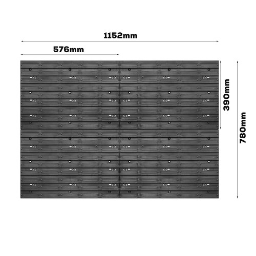 Scaffale a muro 115 x 78 cm 30 scatole portaoggetti a vista nero coperchio portautensili impilabile - Foto 5 di 8