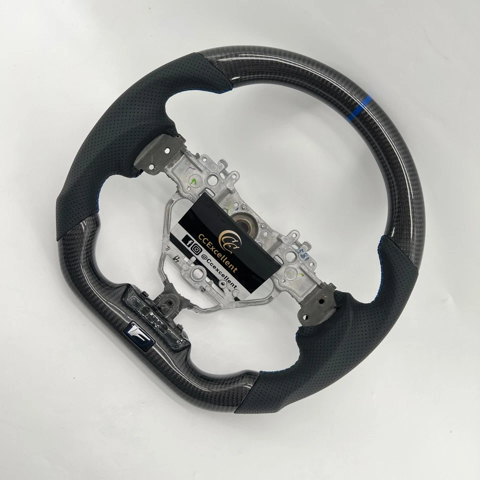 Volante de fibra de carbono real para Lexus GS350 GS300 ES350 RX350 2016-2018 Foto 2 de 4