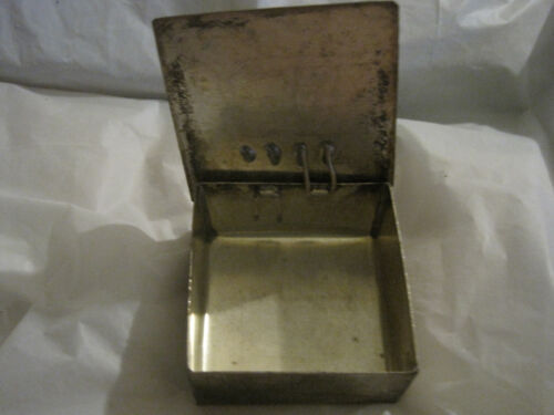 Vintage Pillendose mit Katzendesign ~ Schmuckschachtel ~ Silber/Messing ~ LBDL3 - Bild 2 von 5