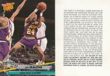 1992-93 Jeff Malone Fleer Ultra All Star JAM SESSION TICKET STUB - Utah Jazz