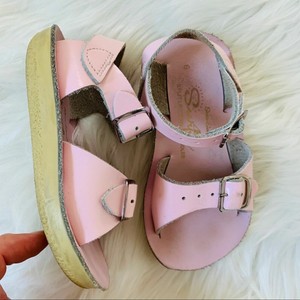 pink salt water sandals