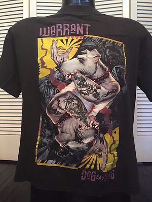 Vintage 1992 Warrant Dog Eat Dog Tour Shirt Size Large Rock Metal