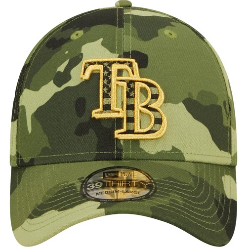 Tampa Bay Rays New Era 3930 39Thirty MLB22 Armed Forces Day Camo Flex