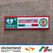 Toppa Patch Croce Rossa Italiana SOCCORRITORE DAE - OPEM con velcro M+F