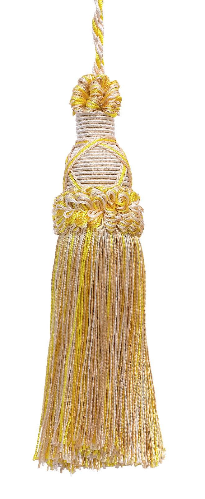 Ivory Yellow Gold 5.5"" Decorative Key Tassel Winter Sun [Invidual]