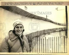 1980 Press Photo Erica Terwilliger at Luge Track, Lake Placid Olympics