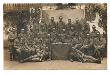 WWI RPPC Austro Hungarian Military Troop Soldiers Sepia Photograph Real Postcard