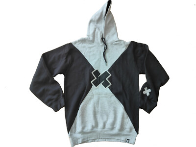 XPLR Fanjoy Geometric Hoodie Gr S Grau/Schwarz Kapuzenpullover NEU