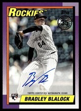 2025 Topps 1990 35th Anniversary Auto Bradley Blalock RC #90A-BBI