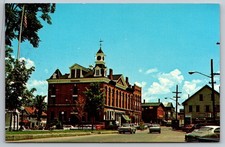 Town Hall Business Block and Square. Milford, New Hampshire Postcard.