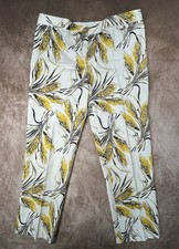Women’s Size 12 Dress Slacks Cream With Black And Gold By Tory Burch