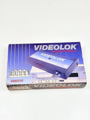 Videolok VHS Diebstahlsicherung blau verpackt Vintage Sicherheit mit Schlüssel