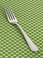 Gorham RIBBON EDGE FROSTED Stainless Dinner Fork 18/8 Korea Flatware - 8 1/8"