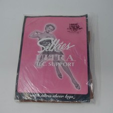 NEW SILKIES Ultra TLC Support Sheer Tights Pantyhose Beige Honey Queen XX Large
