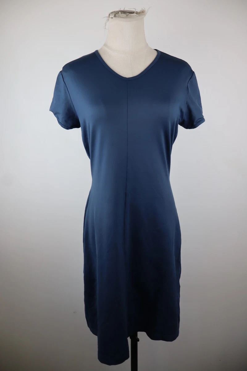 Abito Estivo Donna A2Y Maniche Corte In Misto Cotone, Blu Taglia S, Vestibilità Classica Per Cerimonie E Serate - 4