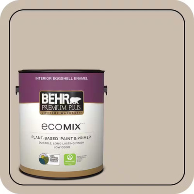 1 Gal. #PPU5-13 Creamy Mushroom Eggshell Enamel Ecomix Plant-Based Interior Pain