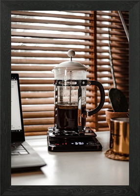 Morgenkaffee gerahmtes Wandbild Poster Leinwanddruck Bild