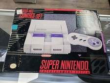 SUPER NINTENDO SNES CONSOLE IN BOX COMPLETE WITH INSTRUCTIONS PRE-0WNED TESTED