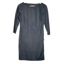 Tahari Classic Black Polka Dot Sheath Dress size 6 B124
