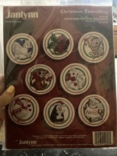 NOS 1992 Janlynn Kit 126-06 8 Christmas Embroidery Critters Ornaments