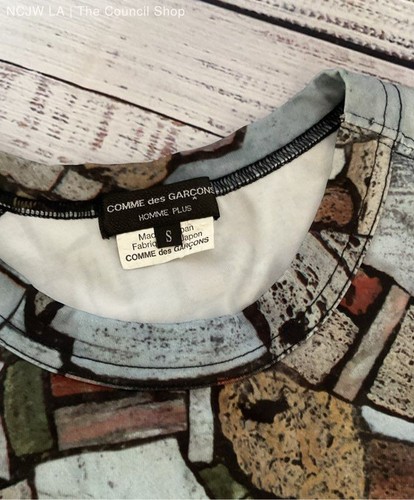 Men's Comme De Garcons Homme Plus Gray print Shirt Size S - Picture 3 of 3