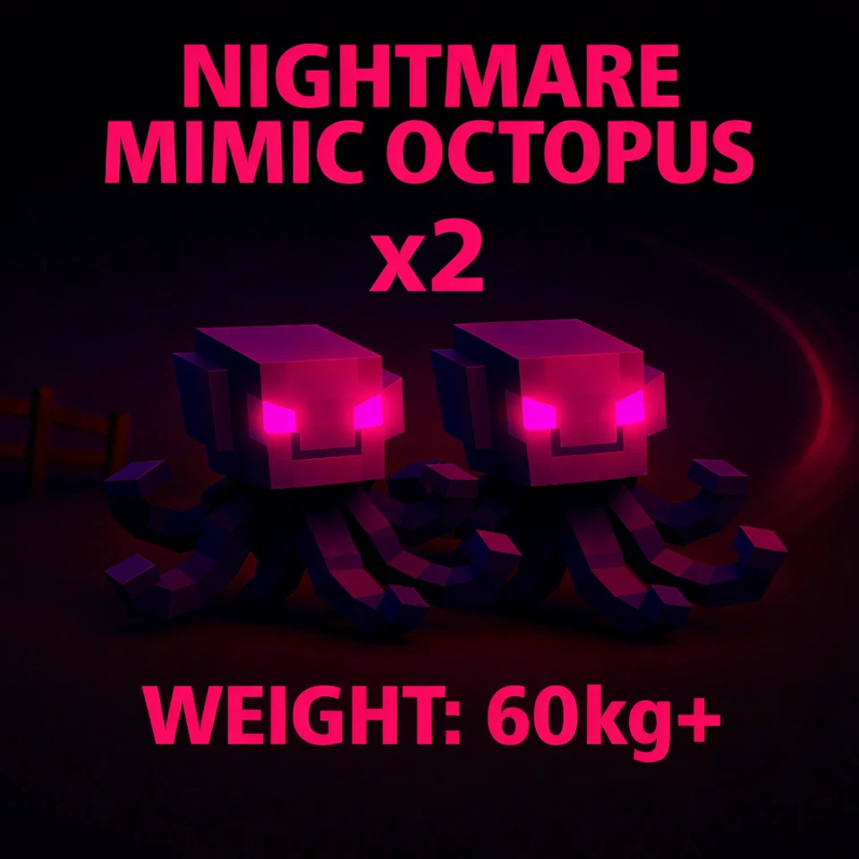 🐙🦑 60KG+ / x2 Huge Nightmare Mimic Octopus Pet - Fast Delivery ⚡🚚