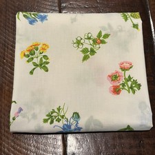 Vintage Floral Pillowcase Pink Blue Yellow Botanical Flowers