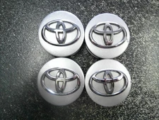 Toyota Silver & Chrome OEM Center Caps 2994 A B C D E H  2-7/16" 62mm - Set/4*