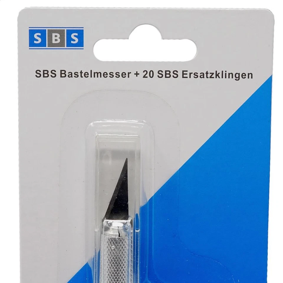 SBS® Bastelmesser mit 20 Ersatzklingen Skalpell Cutter Messer Hobbymesser - Bild 2 von 4