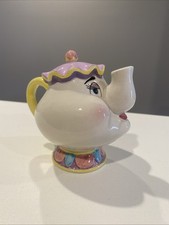 Vtg Disney Beauty  The Beast Mrs. Potts Figurine  3.5  Porcelain Teapot Decor