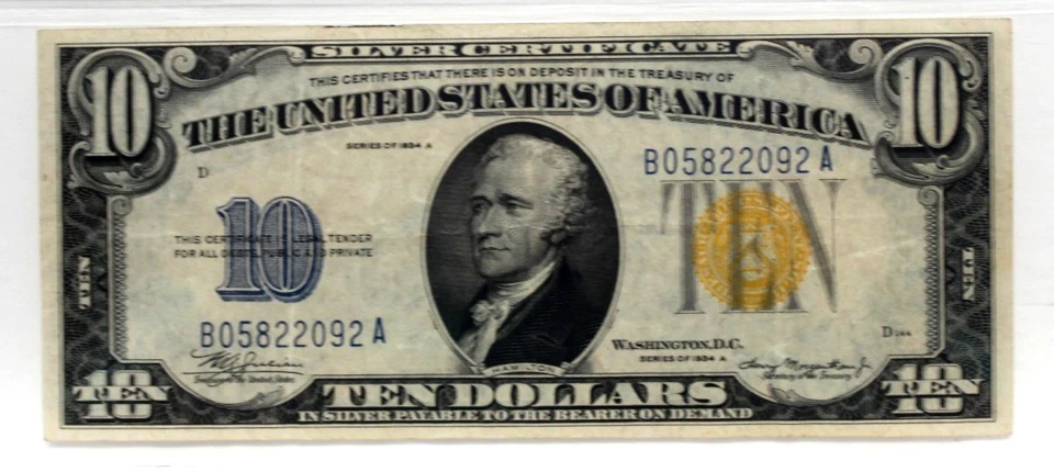 FR-2309 1935 A $10 NORTH AFRICA  WWII $1 SILVER CERTIFICATE PCGS 30 PPQ VF - Image 3 of 4