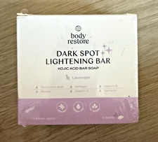 Body Restore Dark Spot Lightening Bar Soap 3 bar pack Lavender Kojic Acid Bar