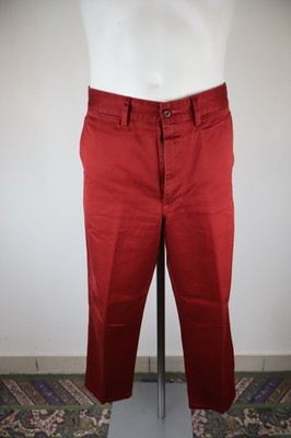 AVIREX HERREN FREIZEITHOSE GR W32 MAN VINTAGE PANTS CARGO BAUMWOLLE COTTON ROT