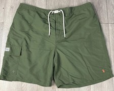 Polo Ralph Lauren Swim Shorts Trunks Bathing Suit Cargo Army Green Size 3XB