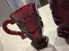 AVON 1876 CAPE COD RUBY RED SET of 5" FOOTED  COFFEE CUP  MUGS VINTAGE  — photo 3
