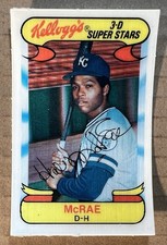 HAL MCRAE 1978 KELLOGG’S BASEBALL CARD NM # 20 KANSAS CITY ROYALS
