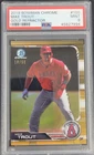 Mike Trout 2019 Bowman Chrome #100 Gold /50 PSA 9 *Scratched Slab* Please Read