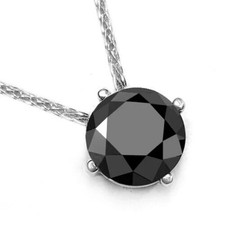 10 Ct Black Diamond Pendant In 925 Silver Quality AAA Certified! Diamond Jewelry