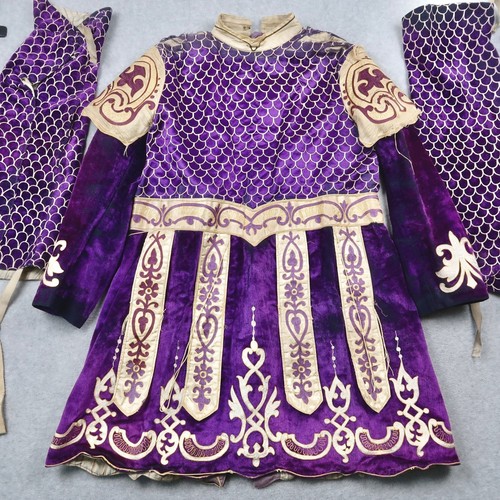 Vintage 1900s MC Lilley Co Purple Velvet Fraternal Theatrical Tunic Costume